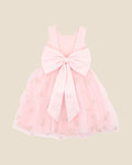 BEBE EMBROIDERED BACK BOW  TULLE DRESS 3-10 YRS