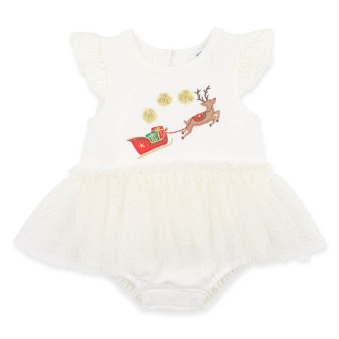 Bebe FESTIVE REINDEER TUTU BODYSUIT