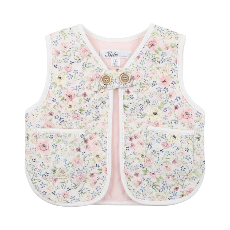 BEBE FREYA QUILTED VEST (SIZE 000-0)