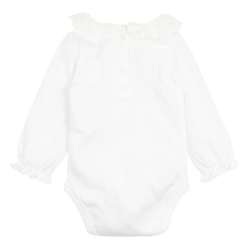 BEBE  LACE COLLAR ORGANIC  BODYSUIT