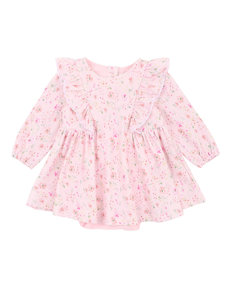 BEBE MOLLY OVERLAY DRESS
