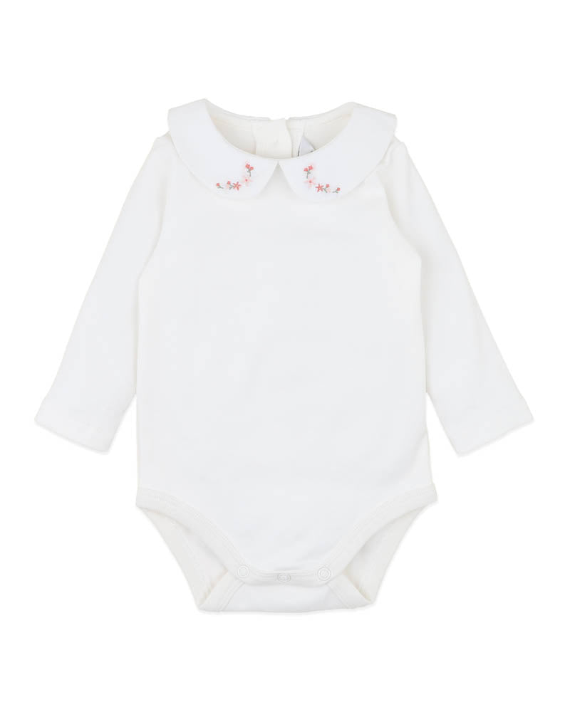 BEBE GEMMA EMB. COLLAR BODYSUIT