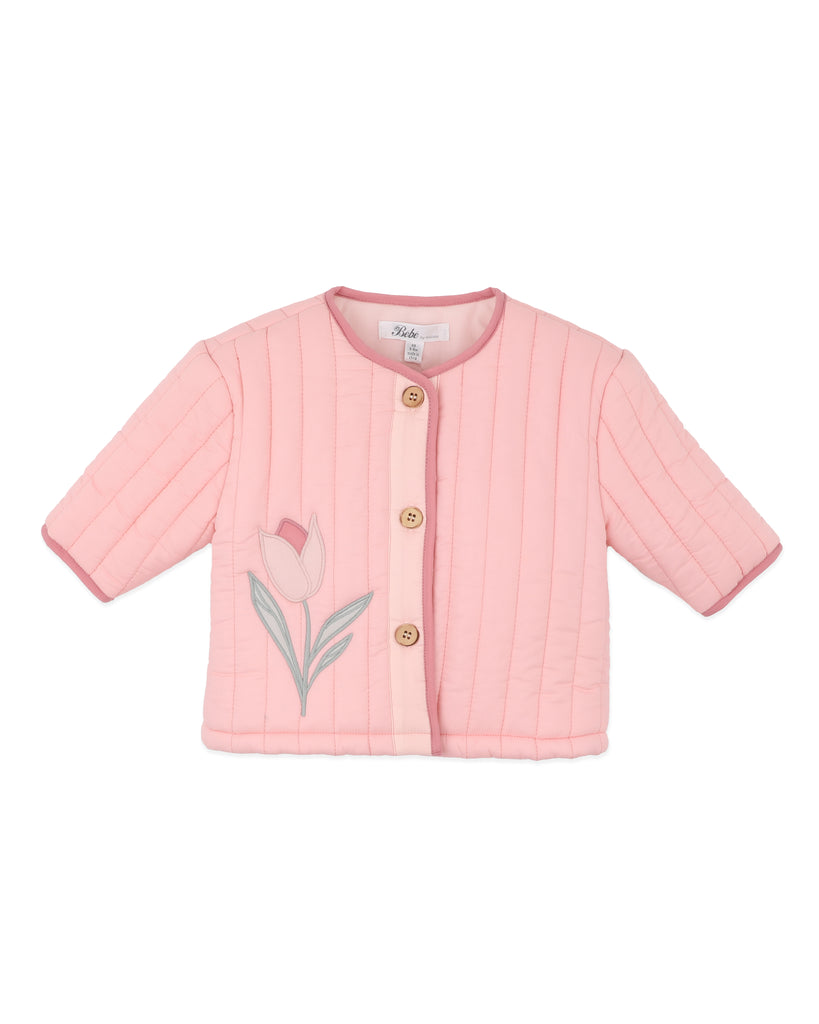 BEBE FERN QUILTED TULIP JACKET