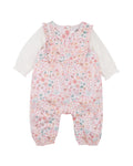 BEBE FERN ORGANIC WOVEN LS ROMPER