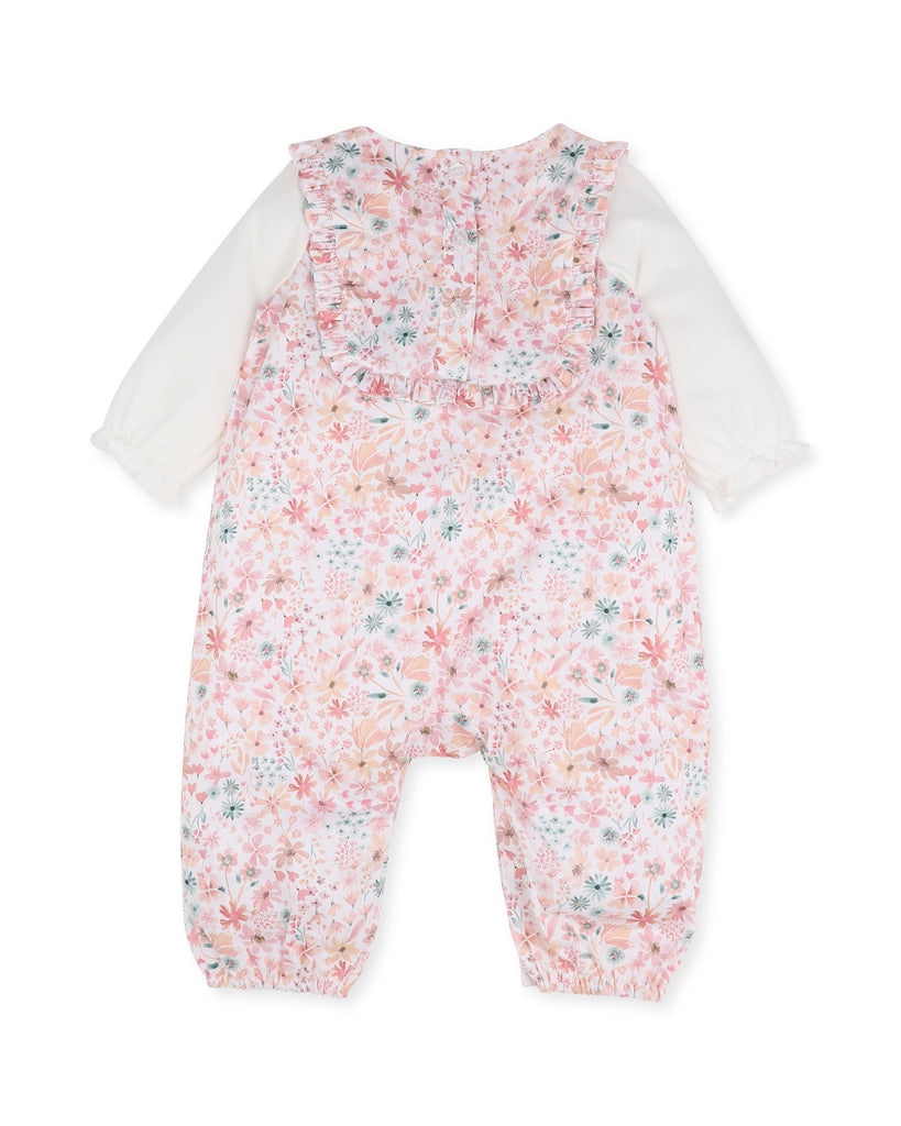 BEBE FERN ORGANIC WOVEN LS ROMPER