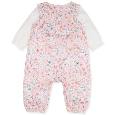 BEBE FERN ORGANIC WOVEN LS ROMPER