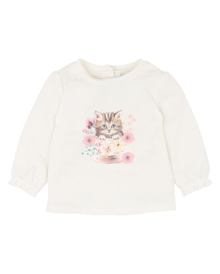 BEBE FERN KITTEN LS TEE