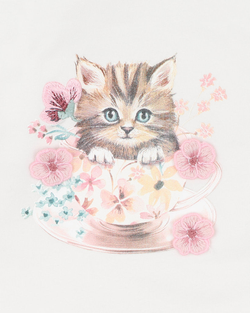 BEBE FERN KITTEN LS TEE