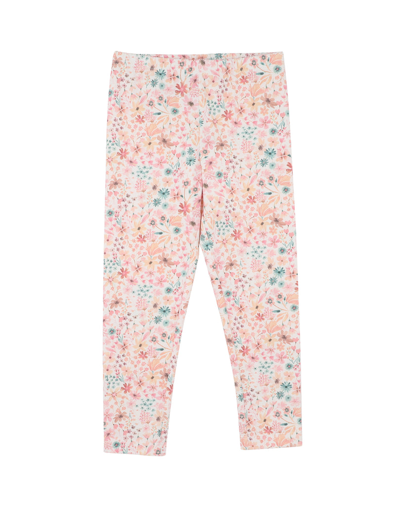 BEBE FERN FLORAL ORGANIC LEGGINGS 3-7 YRS