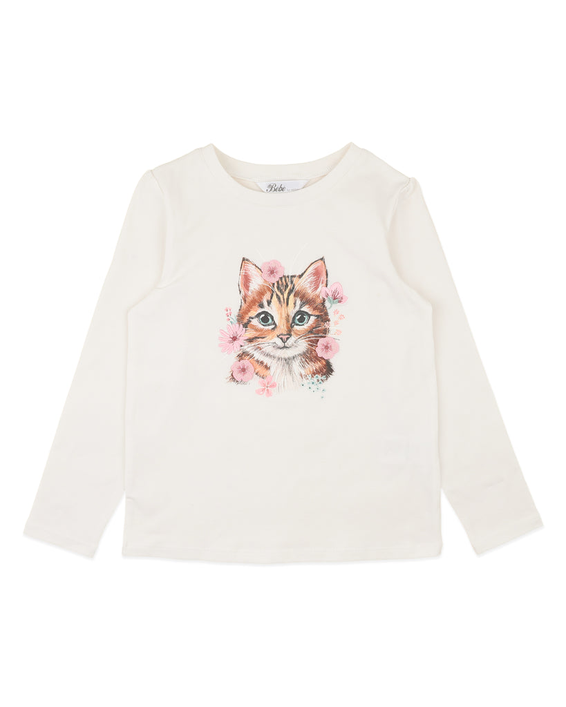BEBE FERN KITTEN LS TEE