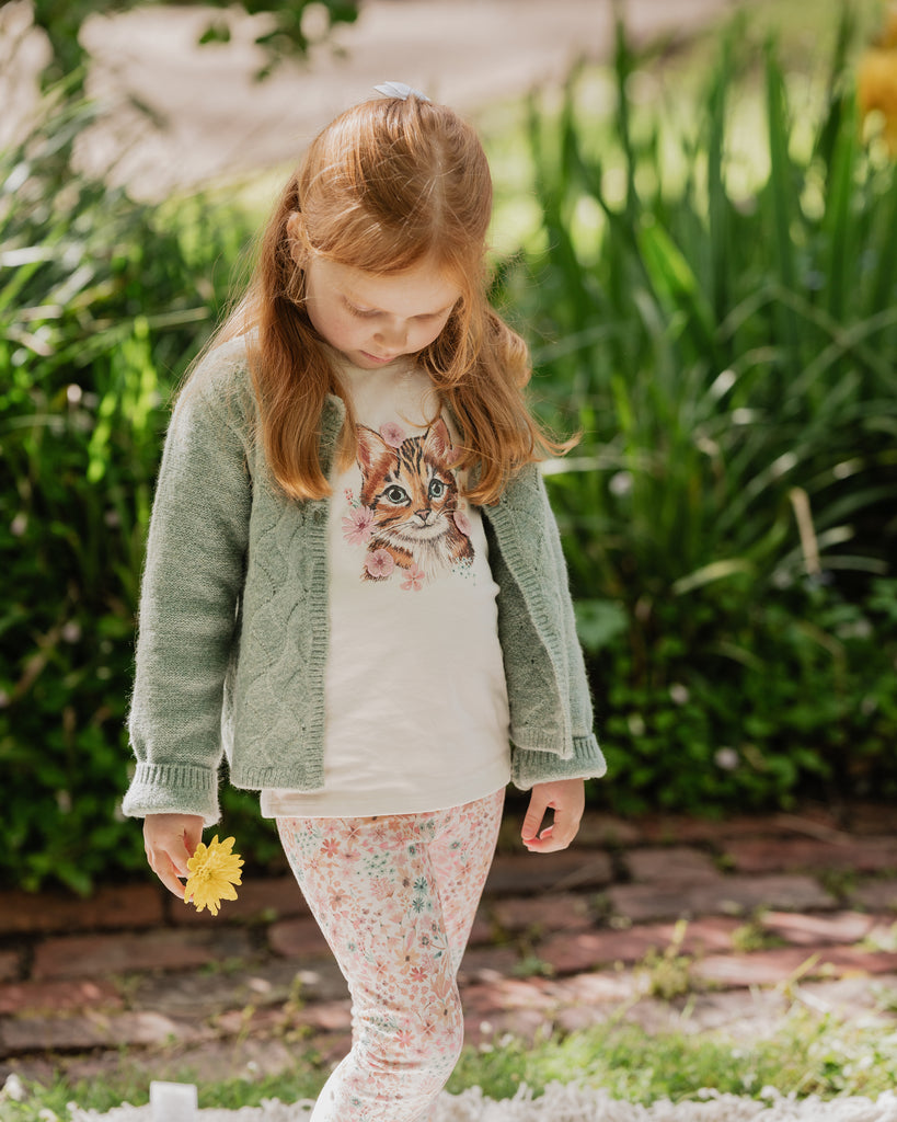BEBE FERN KITTEN LS TEE