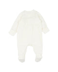 BEBE WINNIE EMB. VELOUR ZIP ONESIE