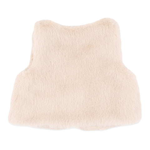 BEBE WINNIE EMB. FAUX FUR VEST
