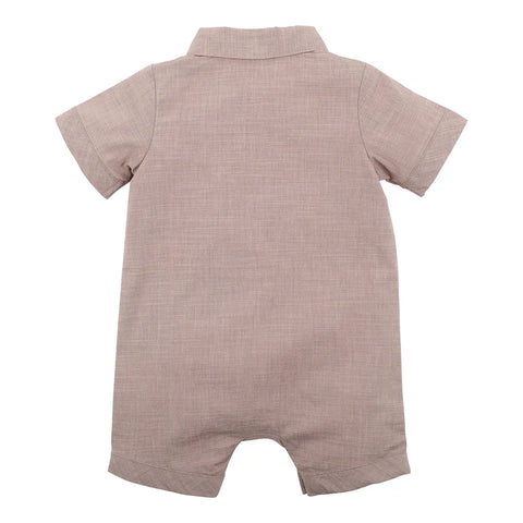 Bebe Edward Polo Romper - Taupe