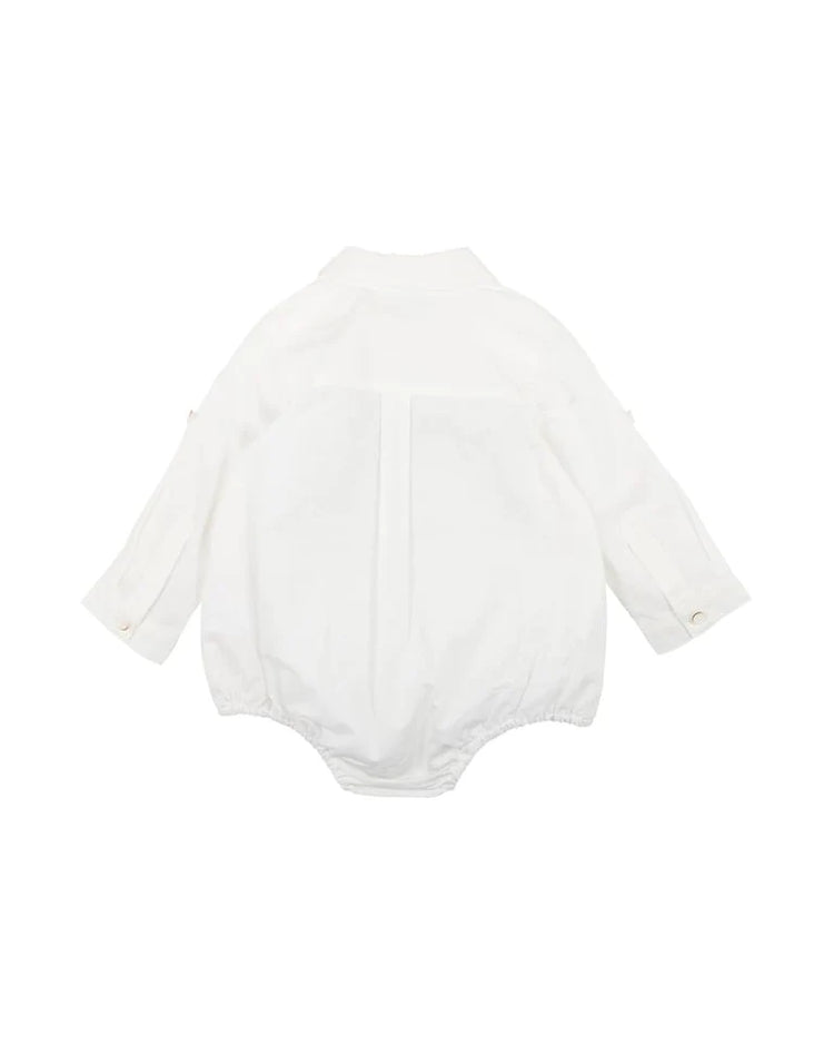 BEBE JUDE IVORY SHIRT BODYSUIT