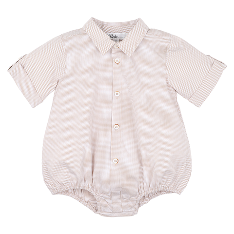 BEBE FINLEY CHECK SHIRT BODYSUIT