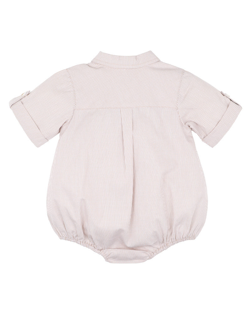 BEBE FINLEY CHECK SHIRT BODYSUIT