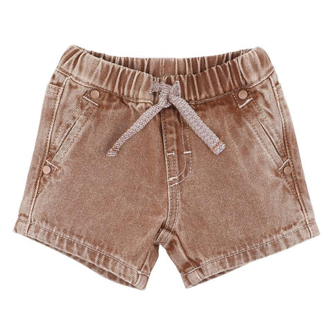 BEBE BOYS BROWN DENIM SHORTS
