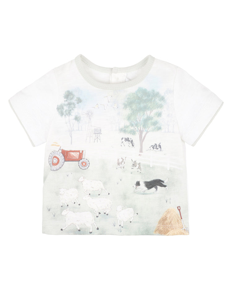 BEBE CHESTER FARM TEE 3-5 YRS