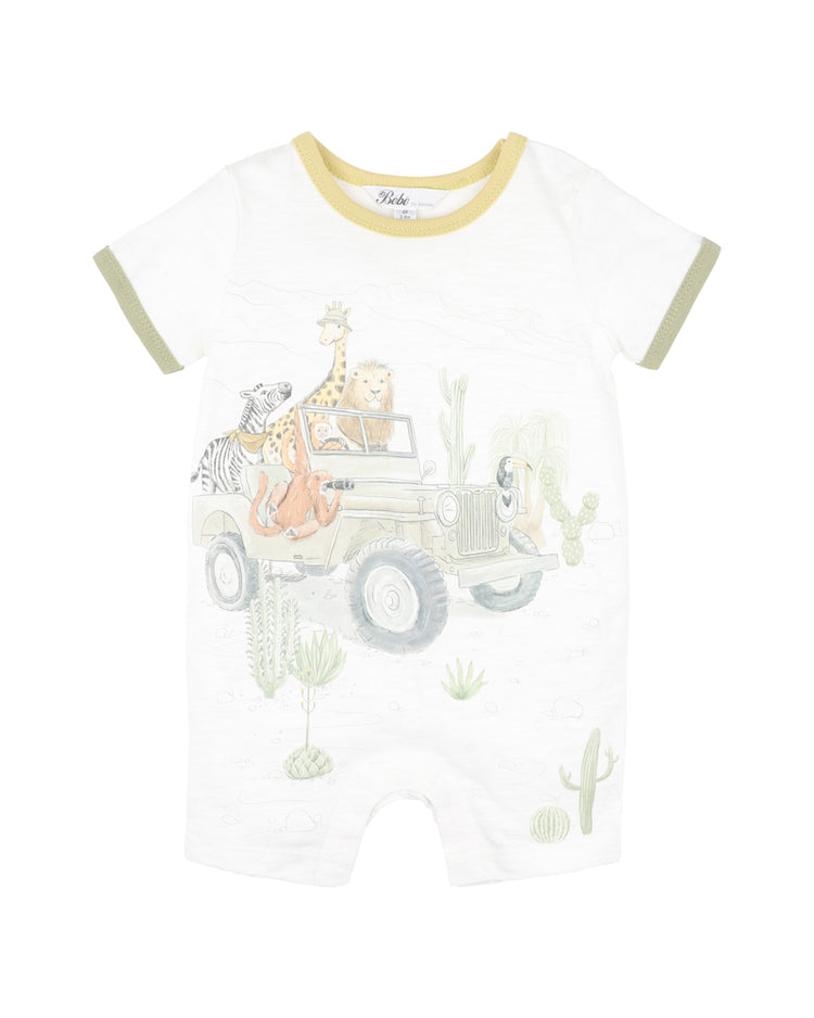 BEBE  ELLIS SAFARI SS ROMPER