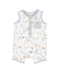 BEBE  ELLIS PRINT LION CUB ROMPER