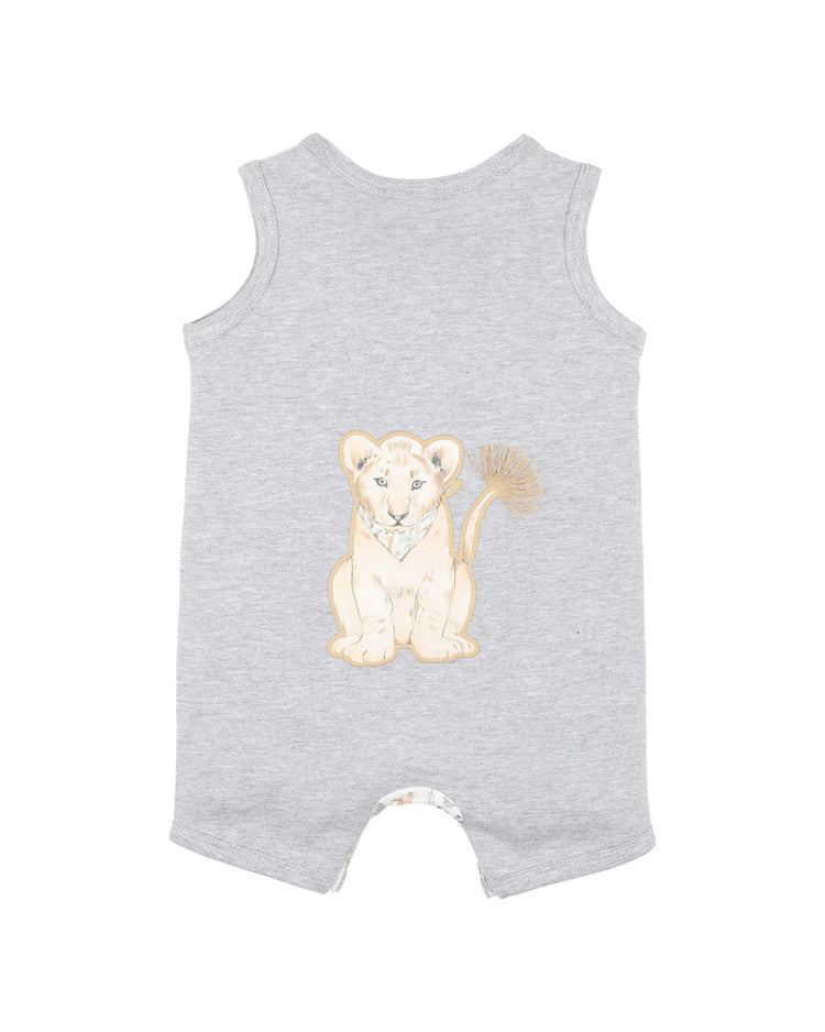 BEBE ELLIS PRINT LION CUB ROMPER