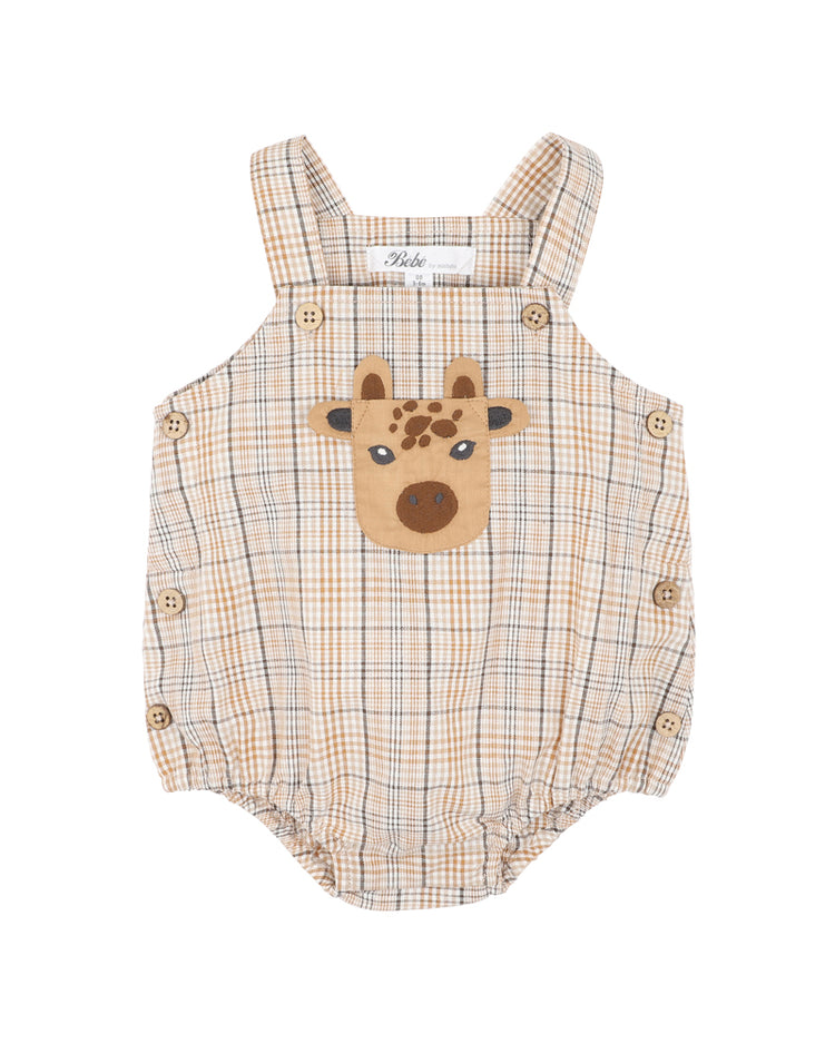 BEBE ELLIS GIRAFFE POCKET CHECK BODYSUIT