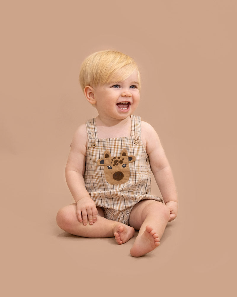 BEBE ELLIS GIRAFFE POCKET CHECK BODYSUIT