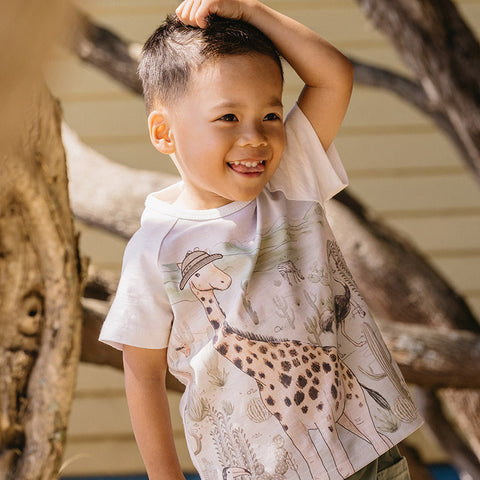 BEBE ELLIS GIRAFFE TEE