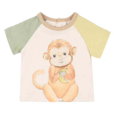 BEBE ELLIS 3D MONKEY TEE