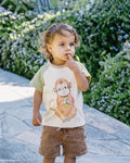 BEBE ELLIS 3D MONKEY TEE