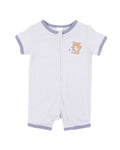 BEBE AXEL ORGANIC STRIPE  SS  ZIPSUIT