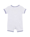 BEBE AXEL ORGANIC STRIPE  SS  ZIPSUIT