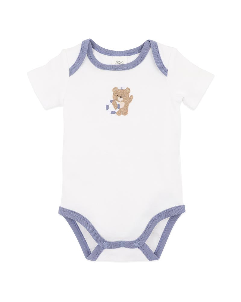 BEBE AXEL SAILOR BEAR  ORGANIC BODYSUIT