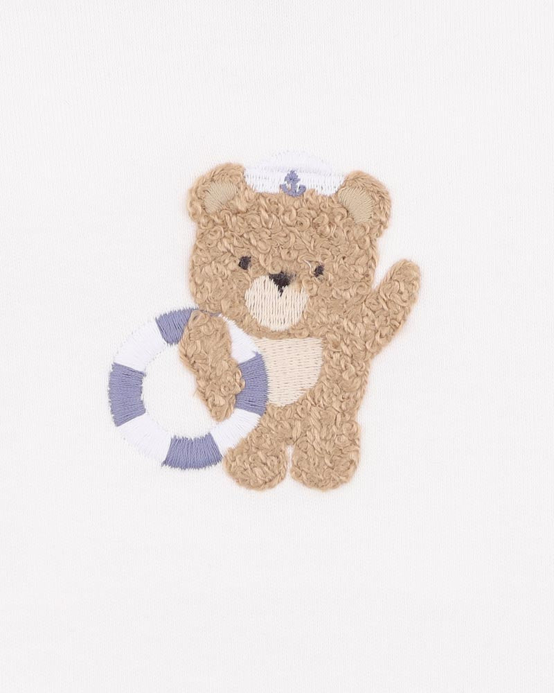 BEBE AXEL SAILOR BEAR  ORGANIC BODYSUIT