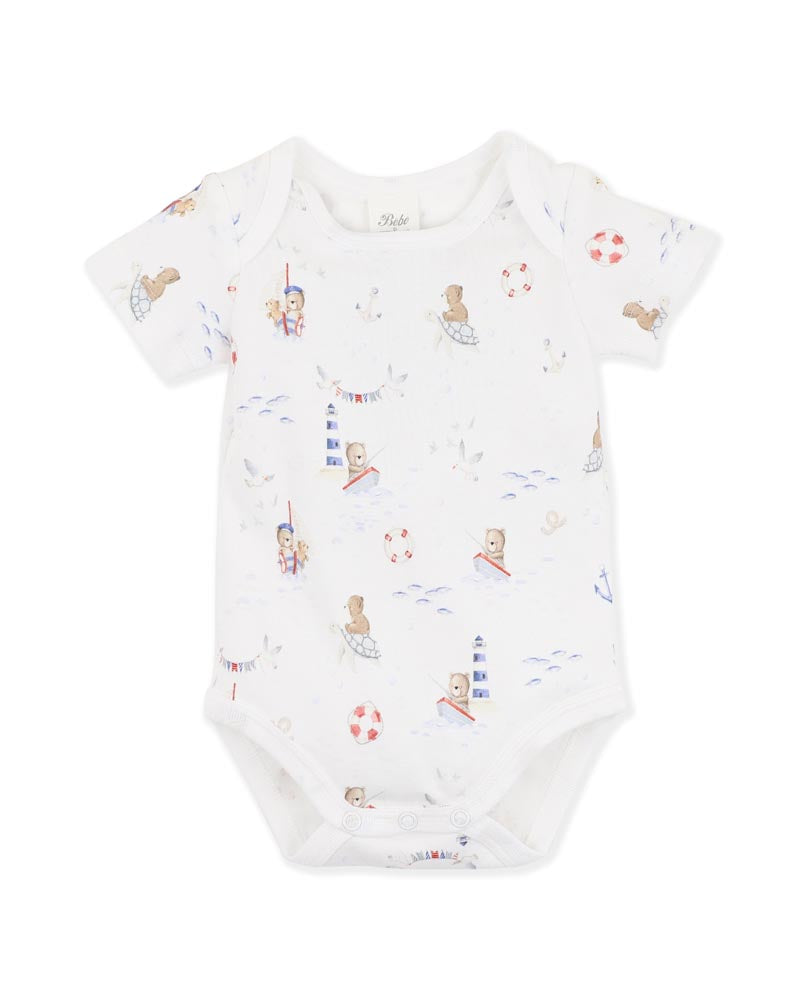 BEBE AXEL PRINT ORGANIC  BODYSUIT