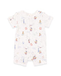 BEBE AXEL PRINT ORGANIC SS ZIPSUIT