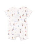 BEBE AXEL PRINT ORGANIC SS ZIPSUIT