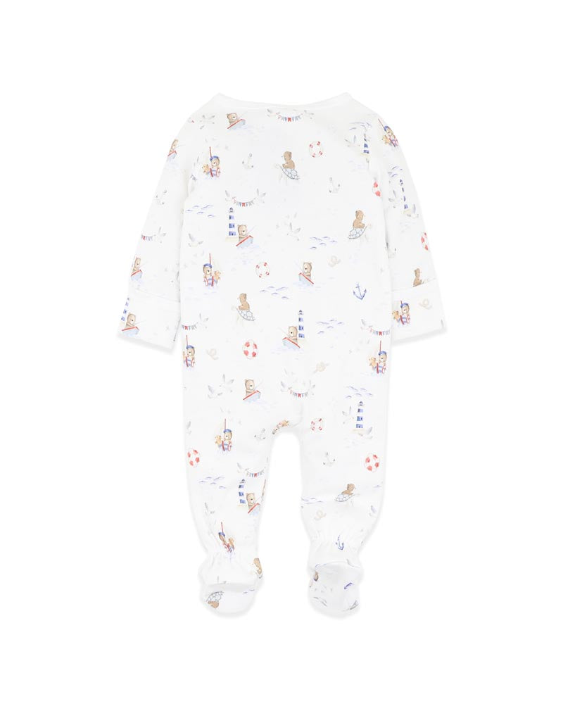 BEBE AXEL ORGANIC PRINT LS ZIPSUIT