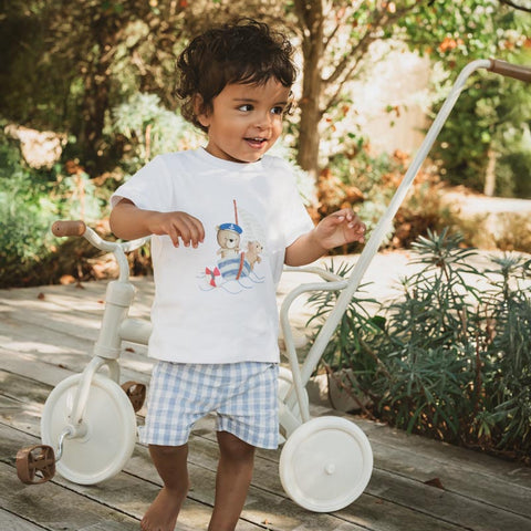 BEBE AXEL CHECK SHORTS