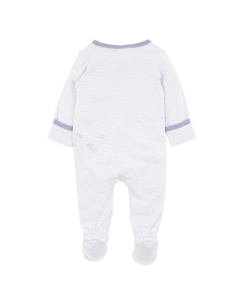 BEBE AXEL STRIPE ORGANIC LS  ZIPSUIT