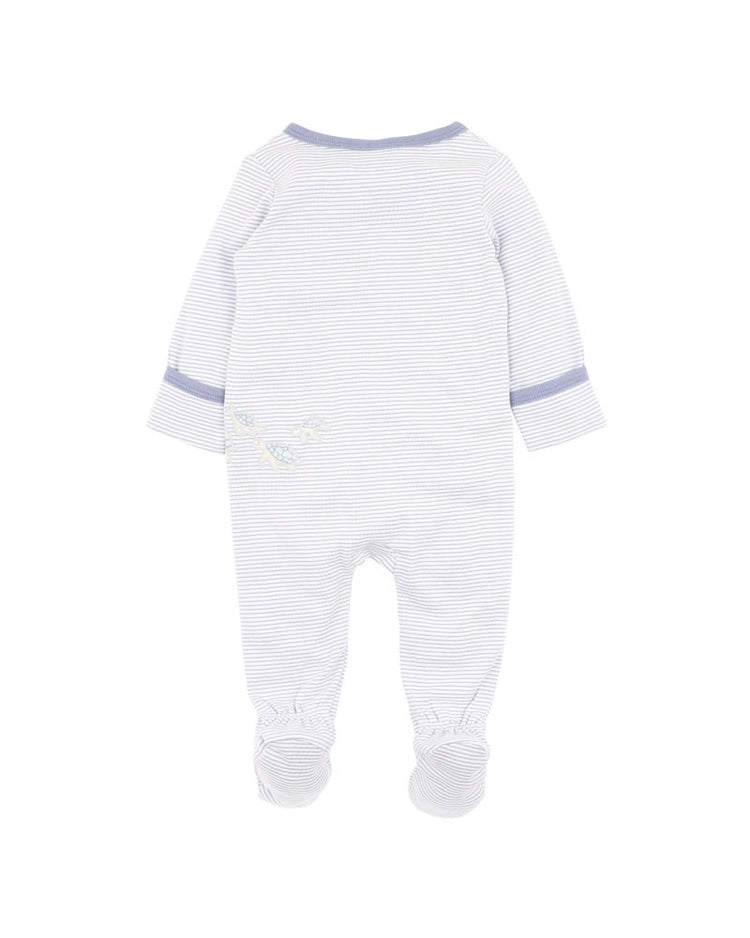 BEBE AXEL STRIPE ORGANIC LS  ZIPSUIT