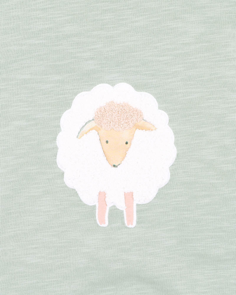 BEBE CLAYTON PRINT SHEEP  ROMPER