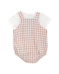 BEBE CLAYTON CHECK BODYSUIT 2 PIECE SET