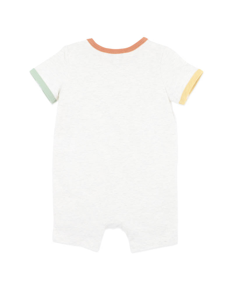 BEBE  IVAN CAMP SCENE SS  ROMPER
