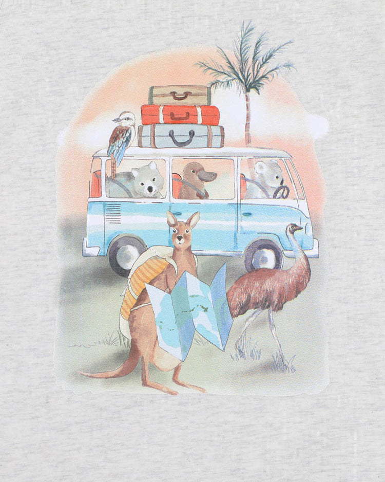 BEBE  IVAN CAMP SCENE SS  ROMPER