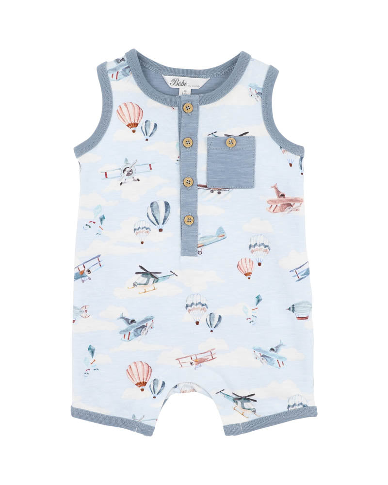 BEBE HARLAN AEROPLANE  ROMPER