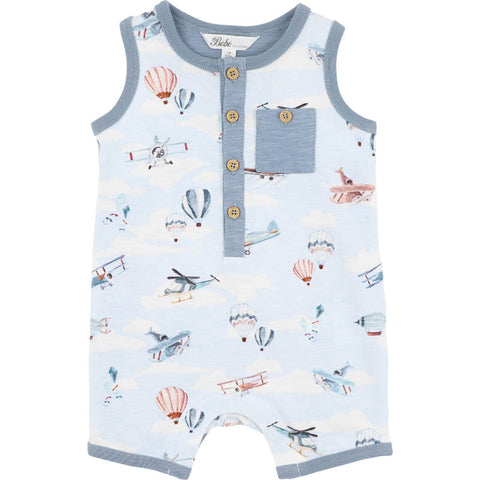 BEBE HARLAN AEROPLANE  ROMPER