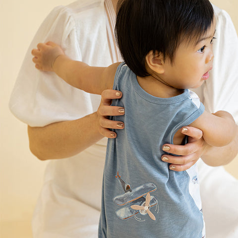 BEBE HARLAN AEROPLANE  ROMPER
