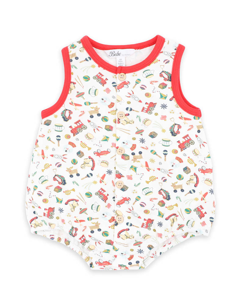BEBE FESTIVE TOY PRINT BODYSUIT
